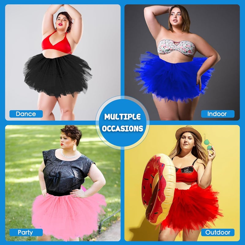 Fynnsure 5 Layers Plus Size Tutu Skirts for Women Extra Large Tulle Skirt 80s Adult Tutu Skirts Tutus Halloween Costumes - Image 2